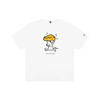 Black Cat Pixel T-Shirt Unisex White