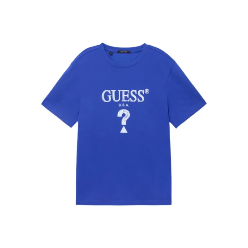GUESS T Shirts Men Royal Blue-0