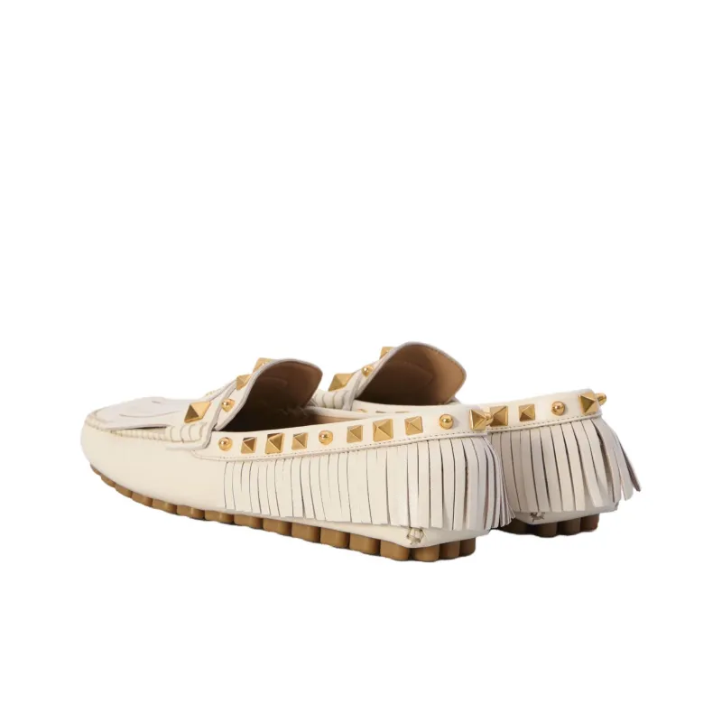 Valentino VLogo Signature Casual Single Shoes Women's Ivory White-3