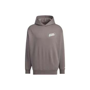 Adidas Basketball Graphic Hoodie Sweatshirt Unisex Charcoal Gray