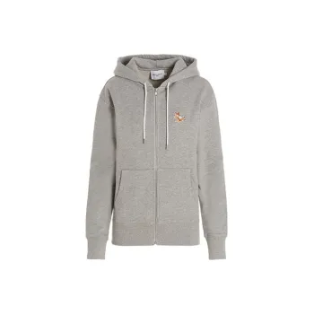 Maison Kitsune Logo patch Zip up Hoodie