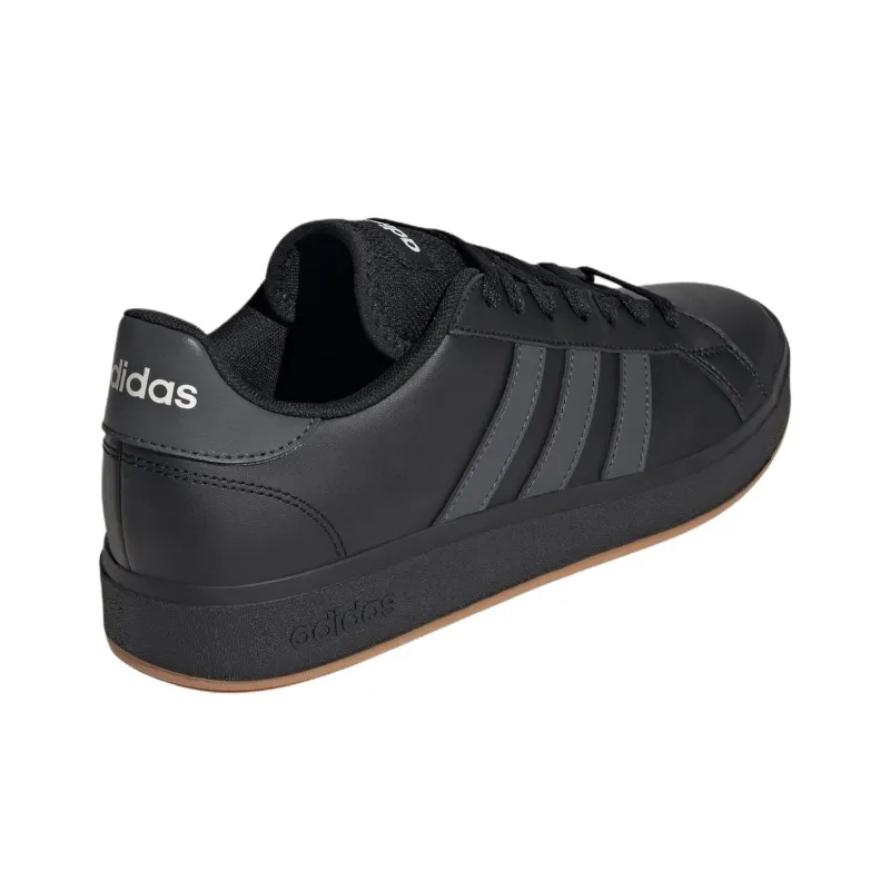 Adidas GRAND COURT Anti Slip Wear Resistant Low Top Skateboard Shoes Men's Black-3