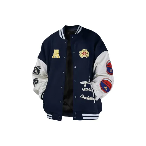 KOKO BASE Baseball Jacket Unisex Navy Blue