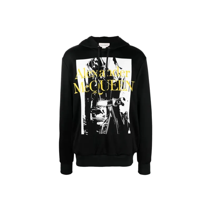 Alexander McQueen Graphic Printed Drawstring Hoodie-0