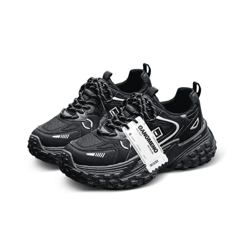 Hong Kong Meng Slip Resistant Breathable Height Increasing Low Top Chunky Sneakers Men's-3