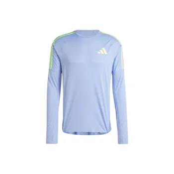 Adidas Adizero RUNNING LONG SLEEVE TOP T Shirt Men's Light Blue