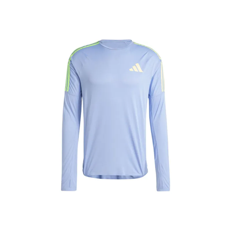 Adidas Adizero RUNNING LONG SLEEVE TOP T Shirt Men's Light Blue-0