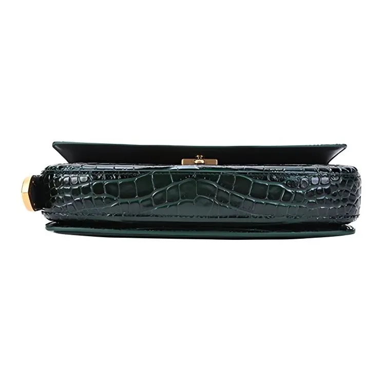 Balenciaga Cow Leather Handbag Shoulder Bag Women's Dark Green-4