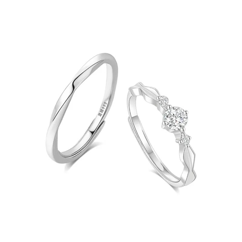 BLANK IN BLANK Sterling Silver Rings Unisex-0