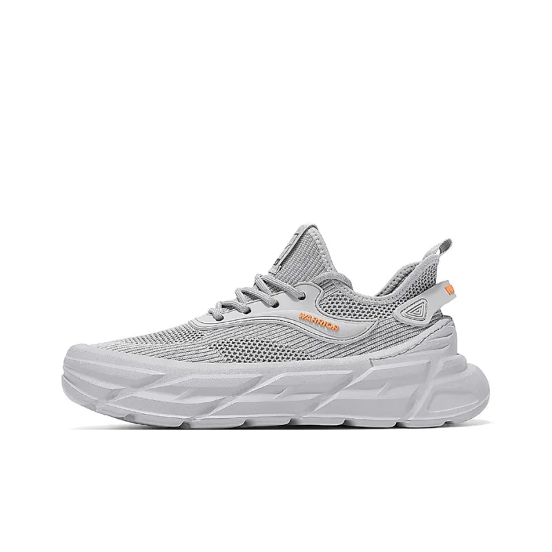 Warrior Breathable Lightweight Height Increasing Low Top Casual Running Shoes Men's-0