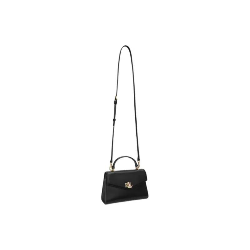 LAUREN RALPH LAUREN Natural Leather One Shoulder Handbag Trumpets Women's Black-1