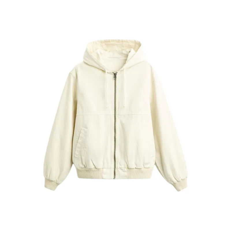 ZARA Jackets & Coats Unisex Oyster White-0