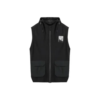 NORVINCY Double-Sided Zip Closure Solid Color Sleeveless Hoodie Unisex