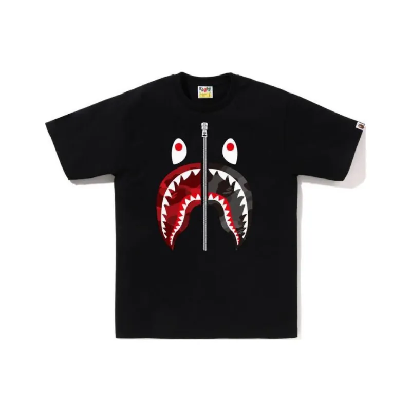 A BATHING APE Abc Camo Rebuild Shark Tee-0