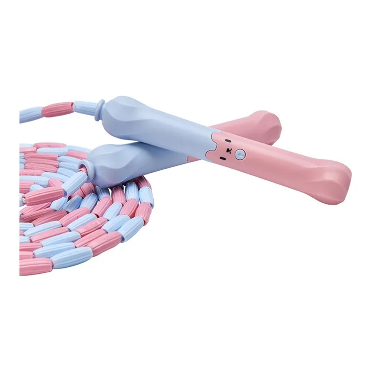 Skechers Casual Entertainment Non Countable Jump Ropes Beginner Cotton Cord ABS Controller 2.6M Blue Pink-2