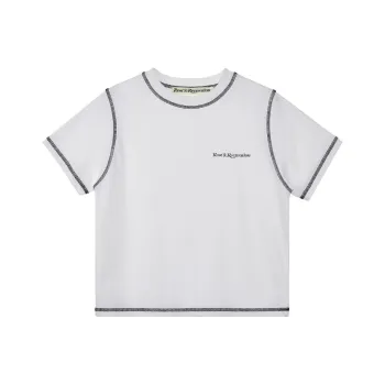 Rest&Recreation SS25 COLOR STITCH T SHIRT T Shirt Unisex White/White