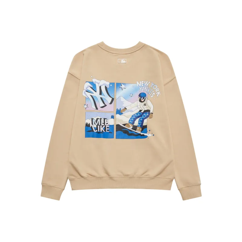 MLB Like Series Sweatshirts Unisex Camel-0