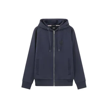 HUGO BOSS Logo patch Drawstring Hoodie