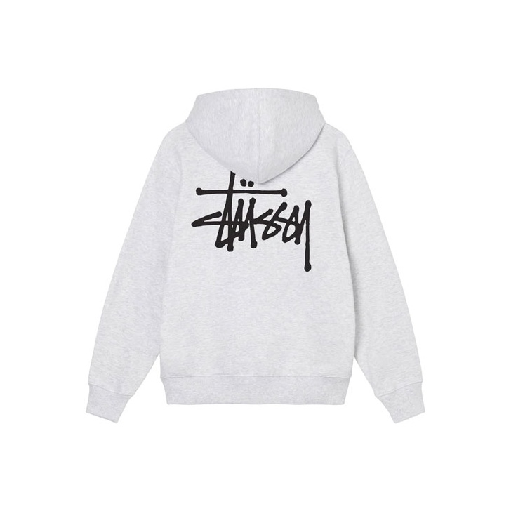 Stussy Basic Hoodie Gray (Ash Heather) L - POIZON