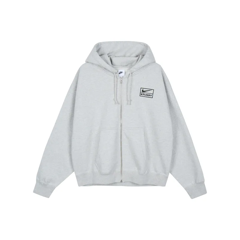 Stussy X Nike Fleece Zip Up Hoodie Asia Sizing FW23-0