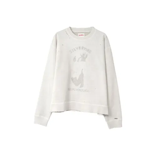 Mihara Yasuhiro Destroyed Printed Sweatshirt Sweatshirt Men's White