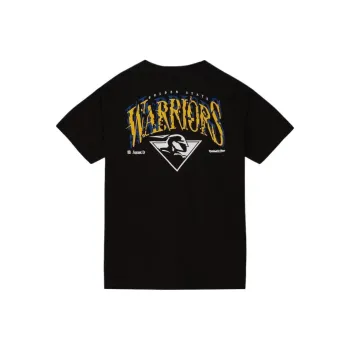 NBA Golden State Warriors Suga Glitch By Mitchell And Ness T-Shirt Men's Black