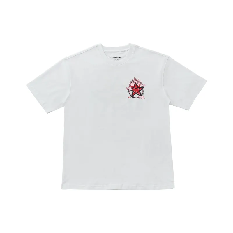 PENTAGONAL HEART Round Neck T shirt Unisex-0