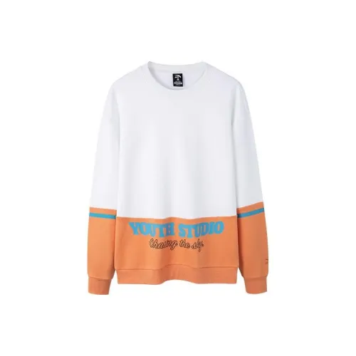 ANTA Life Collection Sweatshirts Unisex White Orange
