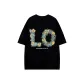 Black Plants Floral LO Letter