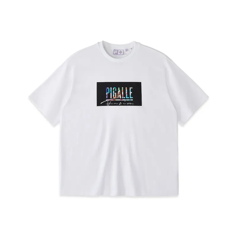 FILA FUSION T Shirts Unisex Bright White-0