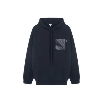 LOEWE Anagram Leather Patch Hoodie