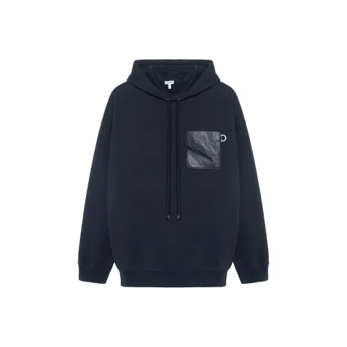 LOEWE Anagram Leather Patch Hoodie