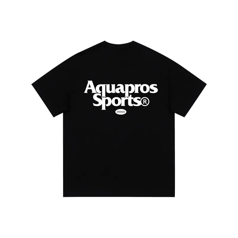 AQUAPROS T Shirts Unisex Black-0