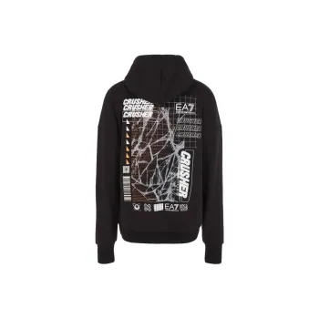 EA7 EMPORIO ARMANI Slogan-print Cotton Hoodie