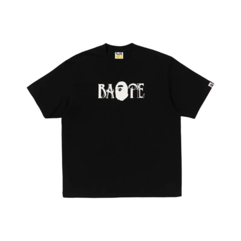 A BATHING APE Screen Print Logo Relaxed Fit Tee-0
