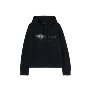 PALM ANGELS Rhinestone Sprayed Hoodie