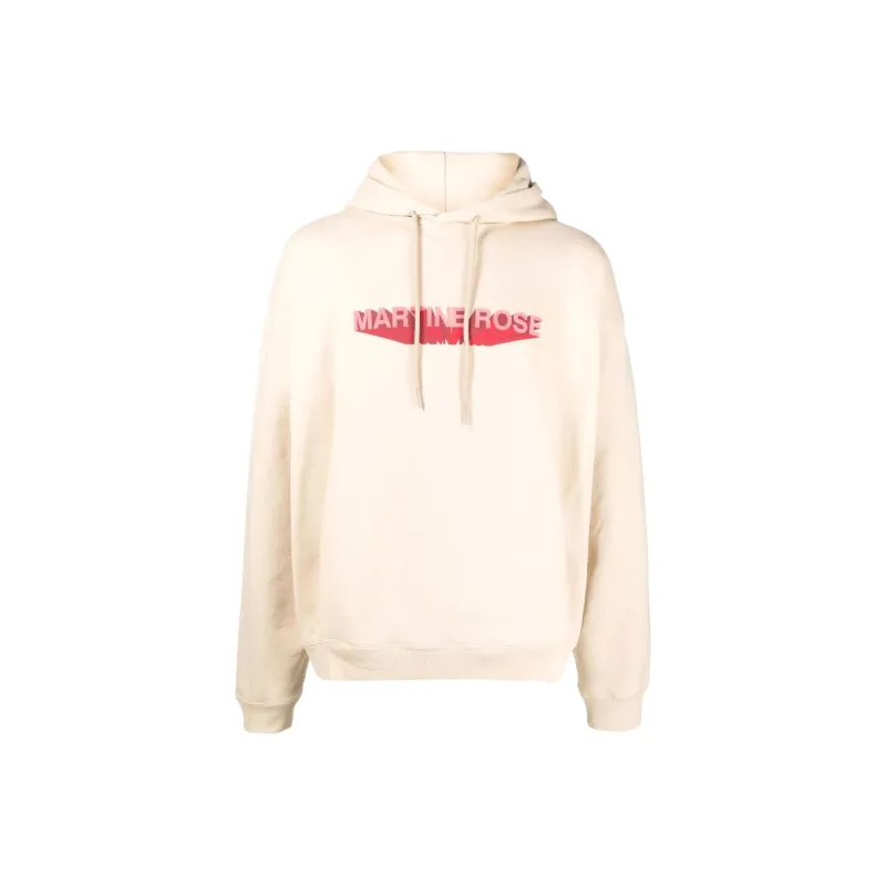 Martine rose Logo Print Drawstring Hoodie-0