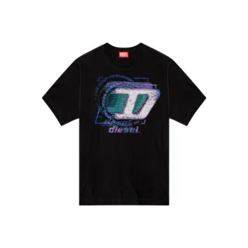 DIESEL T Adjust R11 Logo Flocked T Shirt