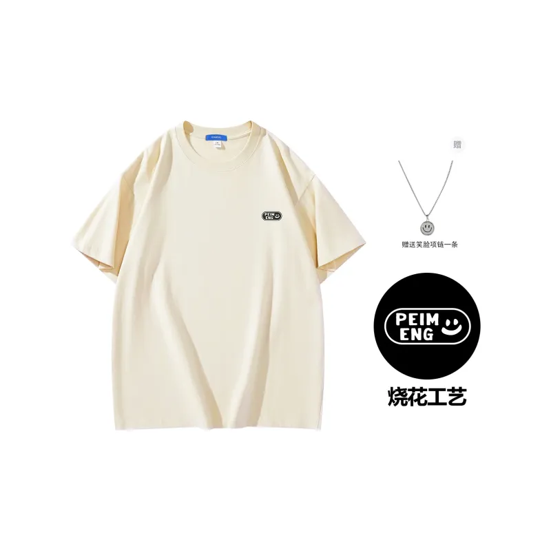 PEIMENG Short Sleeved T Shirts Unisex Comes With Necklace-18