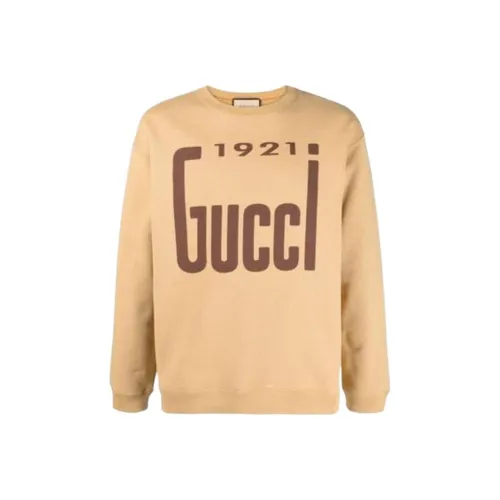 GUCCI 1921 Series SS22 CrewNeck Long Sleeve Sweatshirt Brown