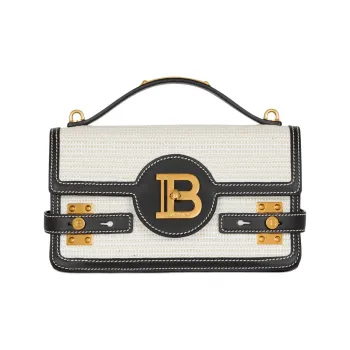 BALMAIN B BUZZ Polyamide Shoulder Bag Crossbody Bag Handbag Women's Gray