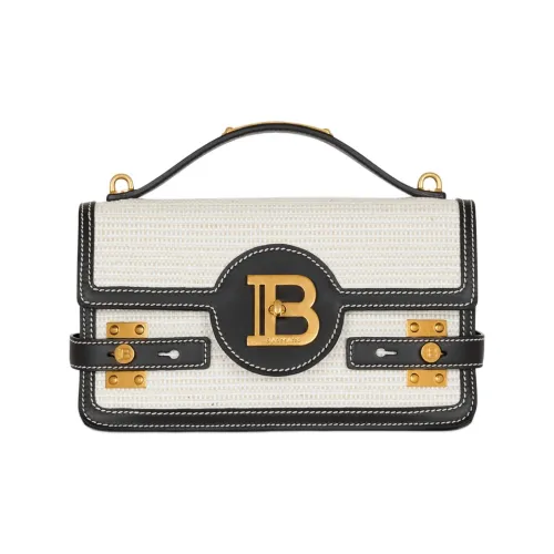 BALMAIN B BUZZ Polyamide Shoulder Bag Crossbody Bag Handbag Women's Gray