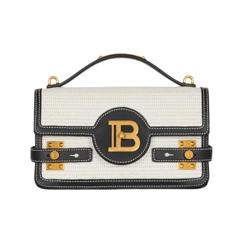 BALMAIN B BUZZ Polyamide Shoulder Bag Crossbody Bag Handbag Women's Gray-0