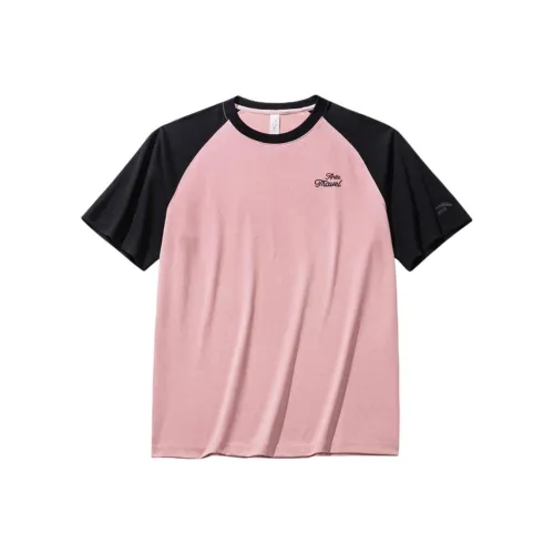 CHAOJIANTA T Shirt Men's Lilac Pink/Basic Black