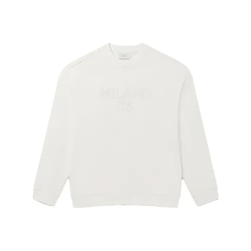 FILA MILANO Italian Luxury Sports Collection Sweatshirts Men Cloud White