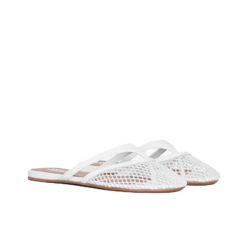 Alaia Wrap toe Slippers Women's White-2