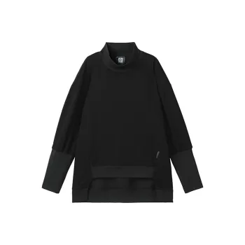 NORVINCY Mori Style Solid Color Tail Sweatshirt Unisex