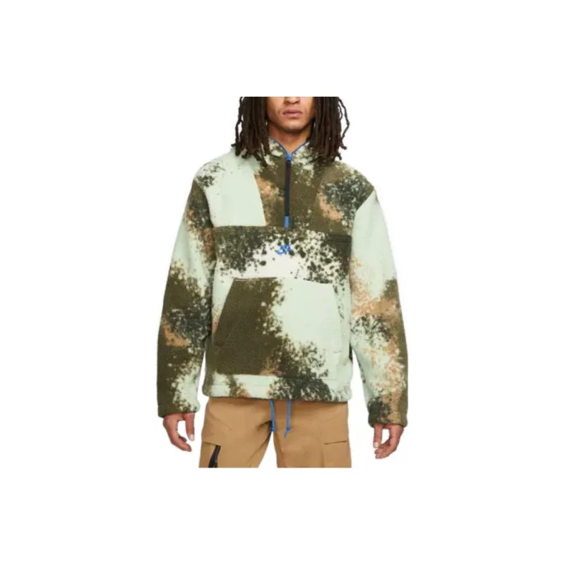Nike Sweatshirts Men Green Camouflage-0
