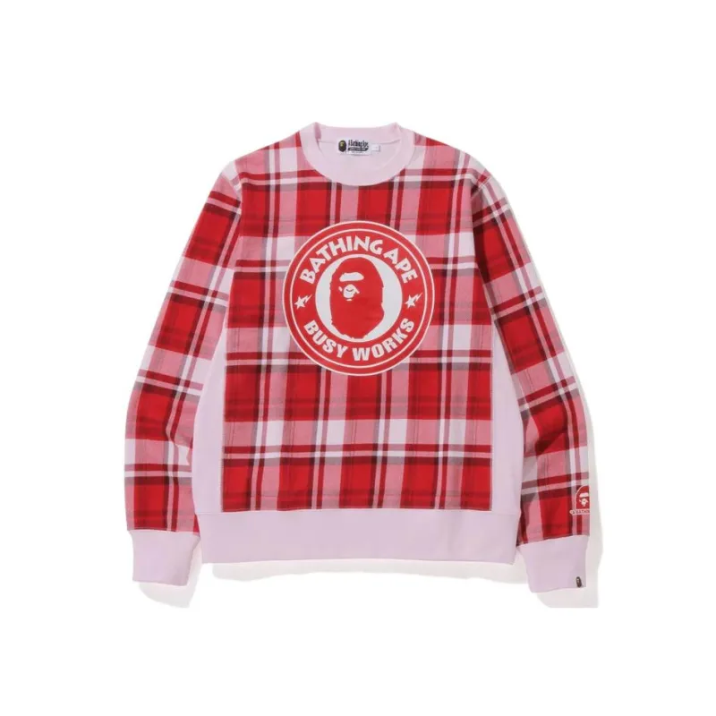 Bape Bape Check Gift Busy Works Crewneck-0
