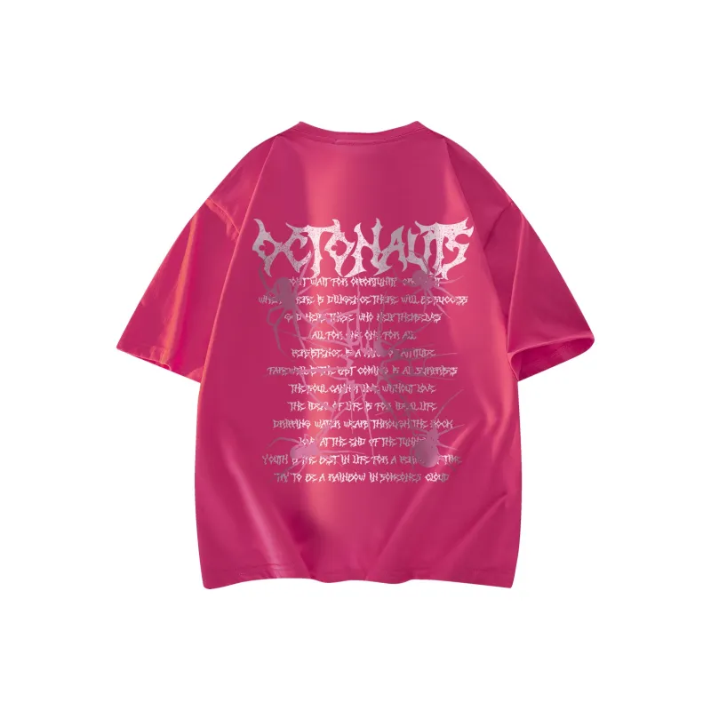 Small Columns Under The Sea T Shirt Unisex Black Pink-10